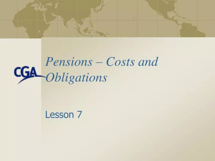pensions costs and obligations