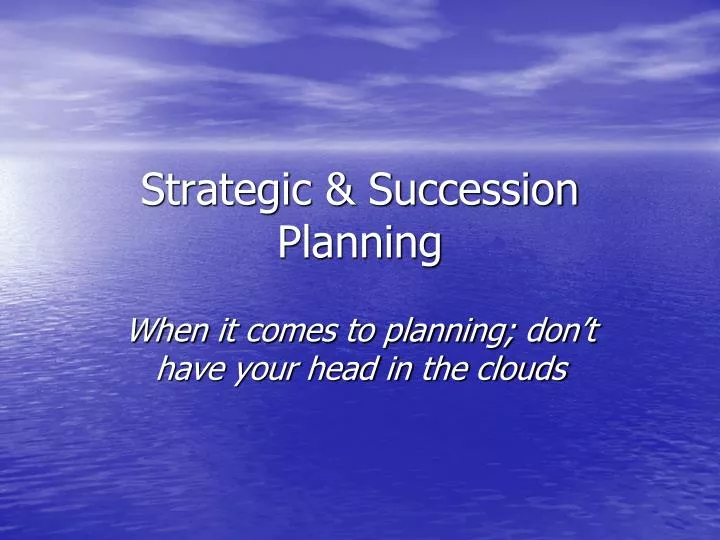 strategic succession planning