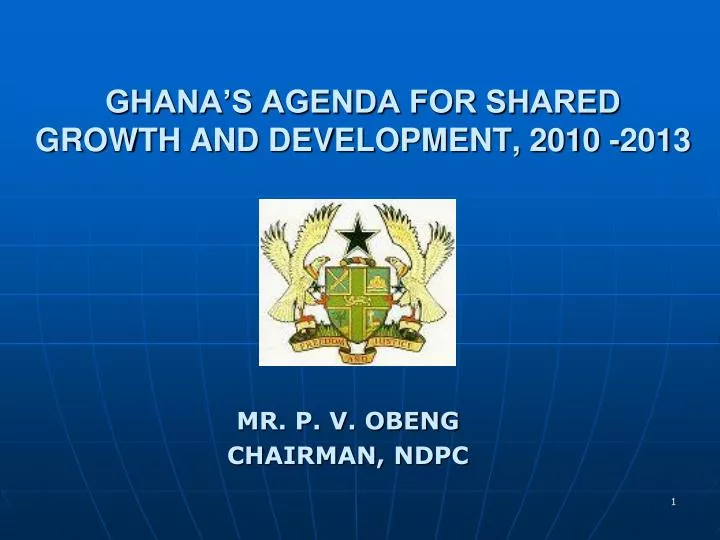 ghana s agenda for shared growth and development 2010 2013