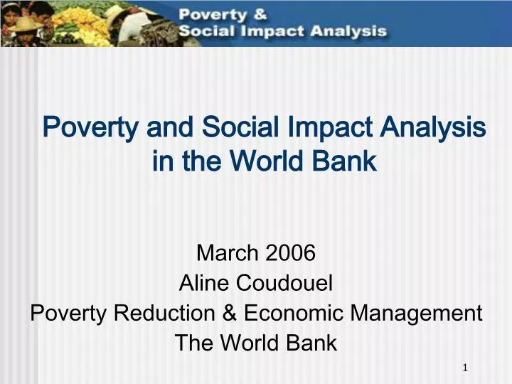 poverty and social impact analysis in the world bank