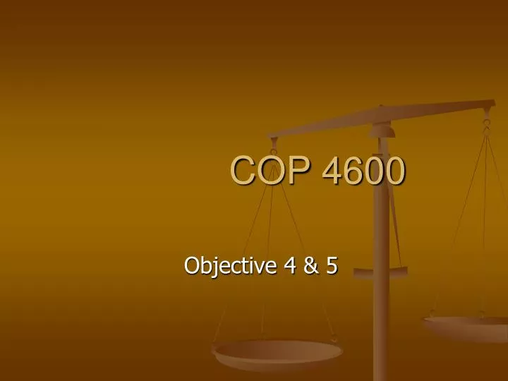 cop 4600