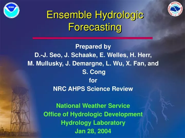ensemble hydrologic forecasting