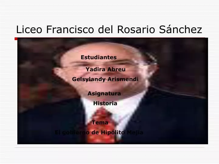 liceo francisco del rosario s nchez