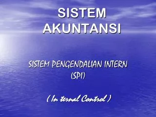 sistem pengendalian intern spi in ternal control