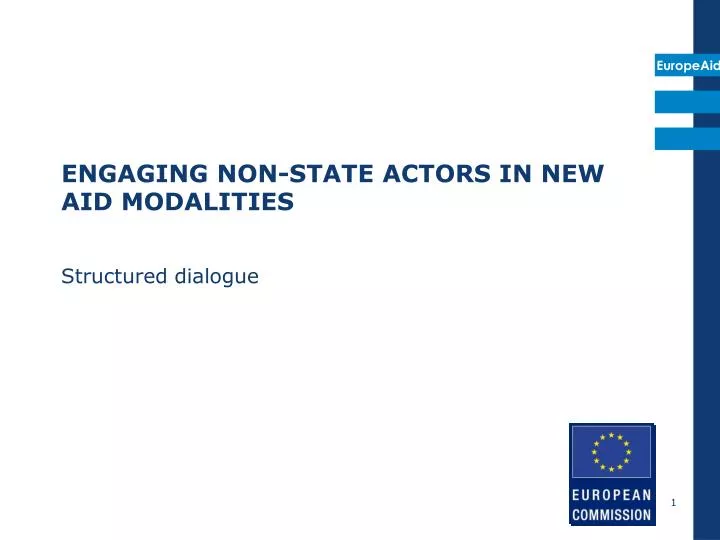 engaging non state actors in new aid modalities