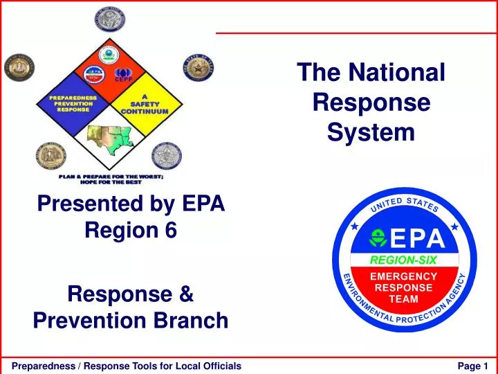 presented by epa region 6 response prevention branch