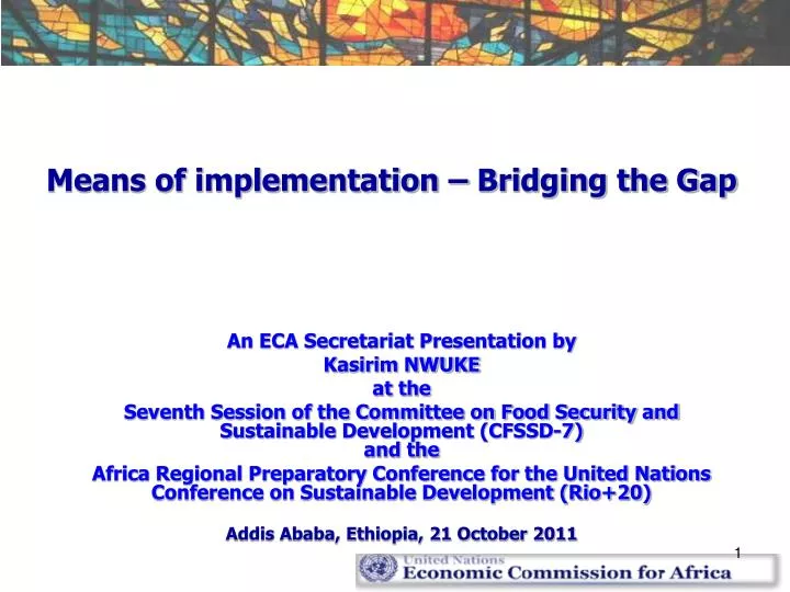 means of implementation bridging the gap