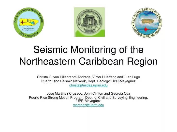 seismic monitoring of the northeastern caribbean region