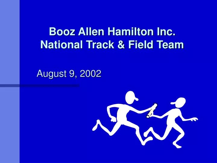 booz allen hamilton inc national track field team
