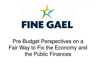 Pre-Budget Perspectives on a Fair Way to Fix the Economy and the Public Finances