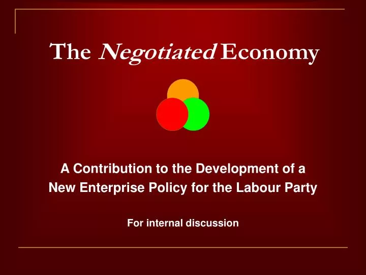 the negotiated economy