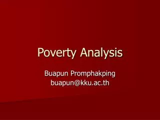 Poverty Analysis