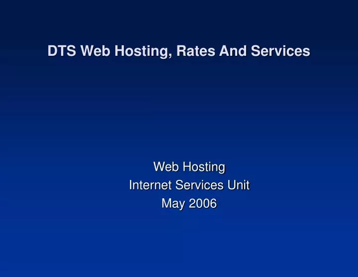 dts web hosting rates and services