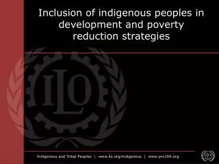 Inclusion of indigenous peoples in development and poverty reduction strategies