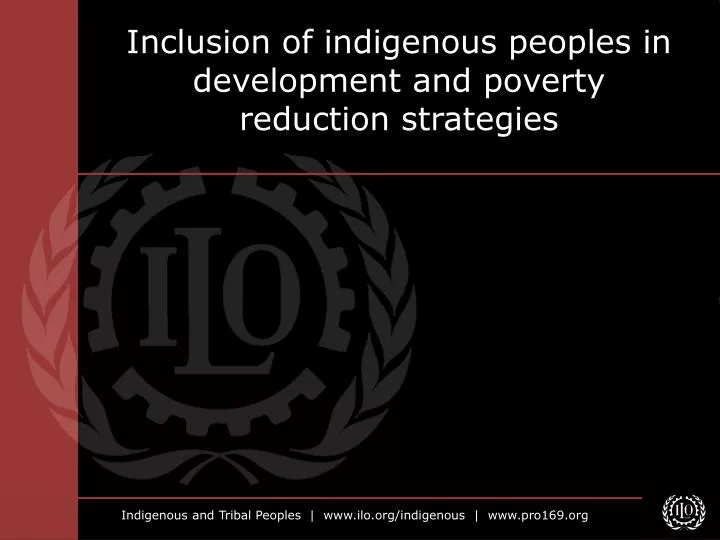 inclusion of indigenous peoples in development and poverty reduction strategies