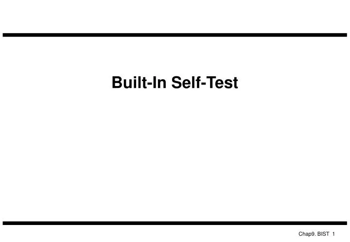 built in self test
