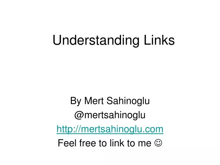 understanding links