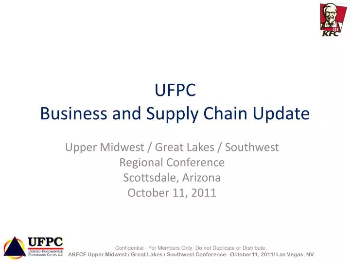 ufpc business and supply chain update