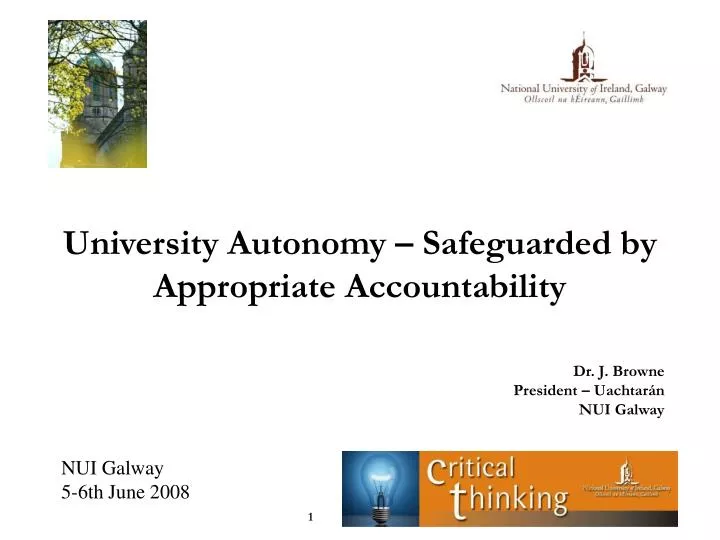 university autonomy safeguarded by appropriate accountability