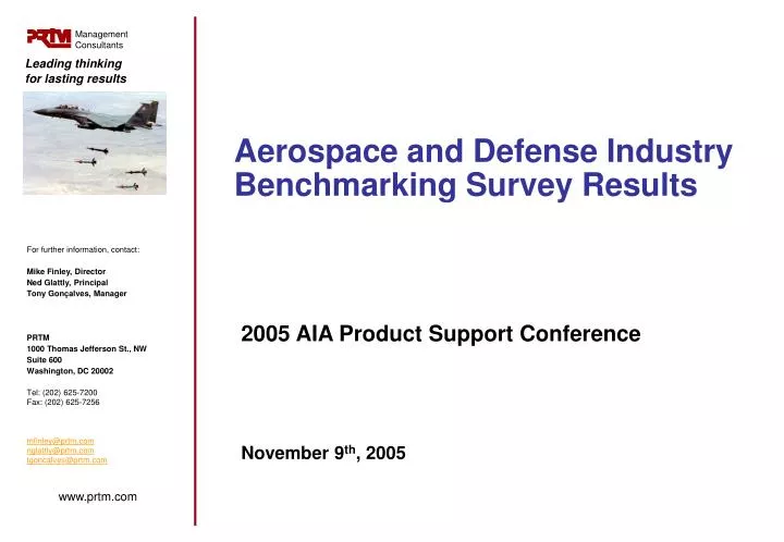aerospace and defense industry benchmarking survey results