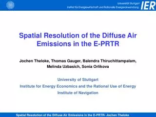 Spatial Resolution of the Diffuse Air Emissions in the E-PRTR