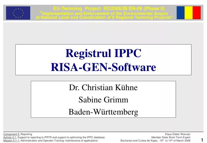 registrul ippc risa gen software