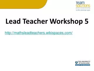 Lead Teacher Workshop 5
