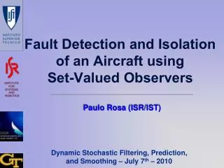 Fault Detection and Isolation of an Aircraft using Set-Valued Observers