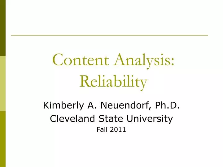 content analysis reliability
