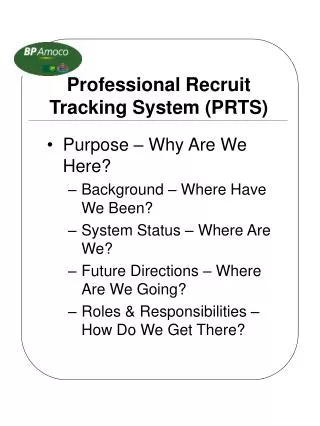 Professional Recruit Tracking System (PRTS)