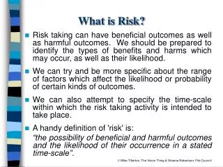 What is Risk?