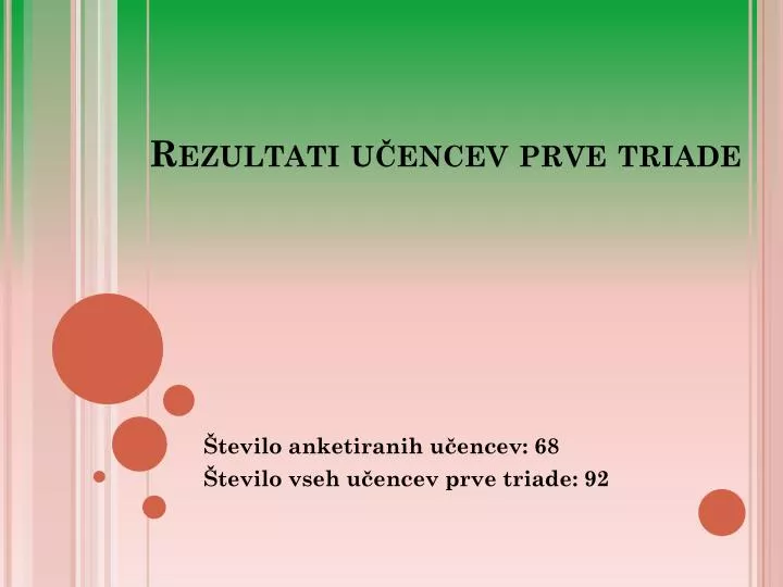 rezultati u encev prve triade