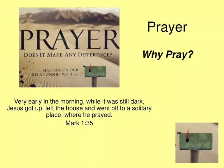 prayer why pray