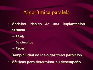 algor tmica paralela