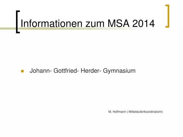 informationen zum msa 2014