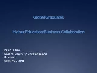 Global Graduates Higher Education/Business Collaboration