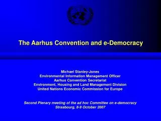 The Aarhus Convention and e-Democracy