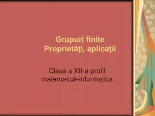 clasa a xii a profil matematic informatica