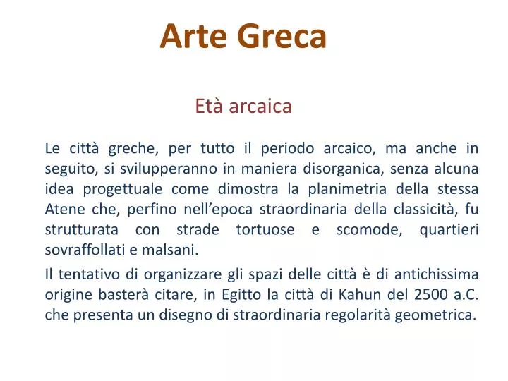 arte greca et arcaica