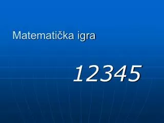 matemati ka igra