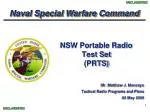 NSW Portable Radio Test Set (PRTS) - slide 1