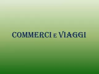 commerci e viaggi