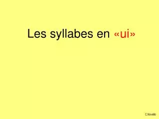 les syllabes en ui