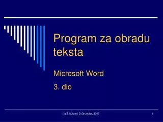 program za obradu teksta