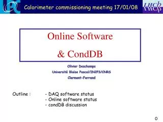 Online Software &amp; CondDB