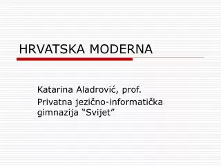 hrvatska moderna
