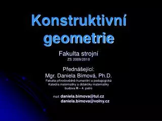 konstruktivn geometrie