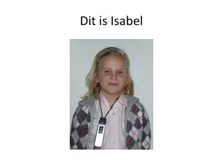 dit is isabel