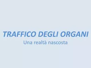 traffico degli organi