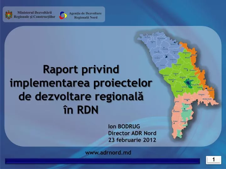 raport privind implementarea proiectelor de dezvoltare regional n rdn